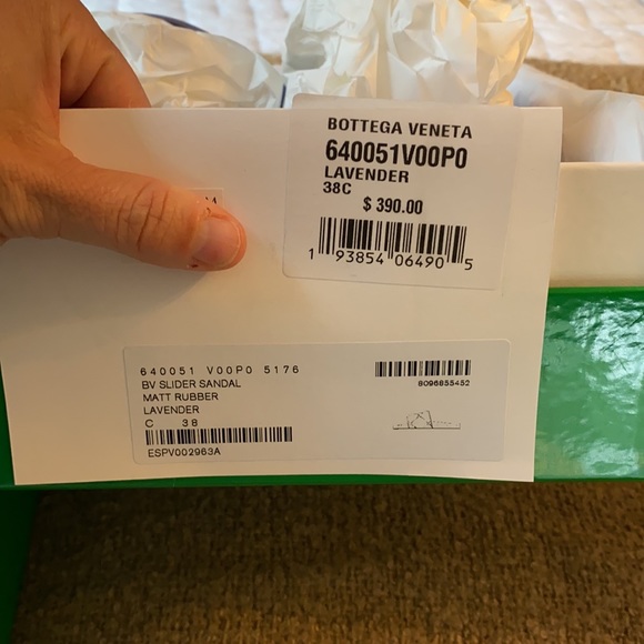 Worn once Bottega Veneta Lavender Slides SZ 38 - Picture 2 of 7